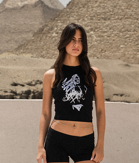 "Mayoh" Black Tank Top